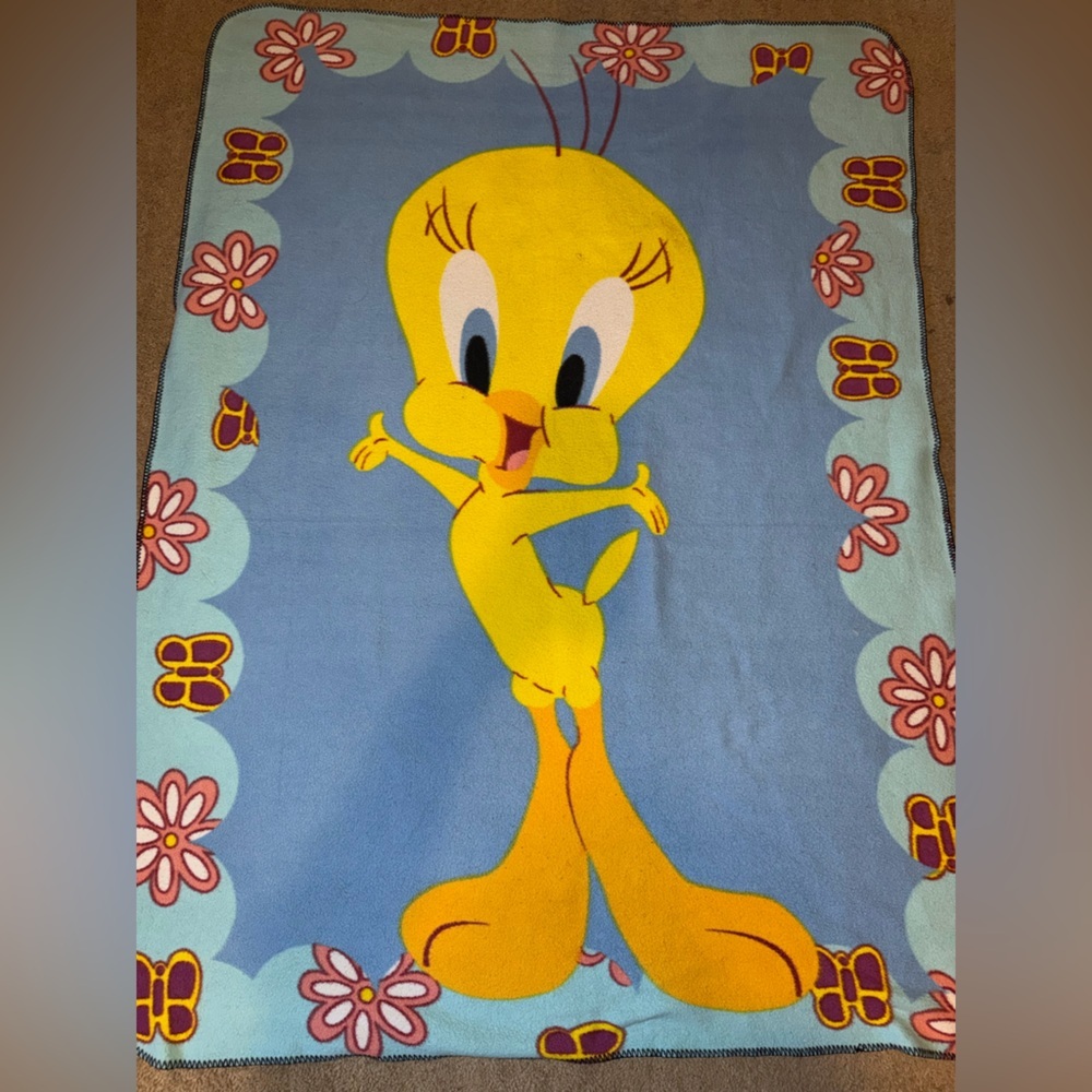 Vintage Tweety Bird Blanket - Picture 3 of 5